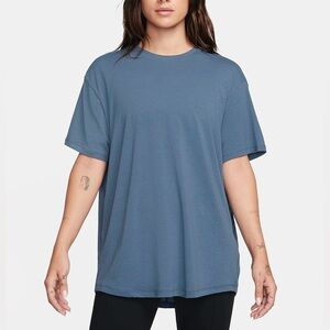 Nike Dri-Fit Yoga Women’s Plus Size Short Sleeve Diffused Blue Tee Sz 1X NWT